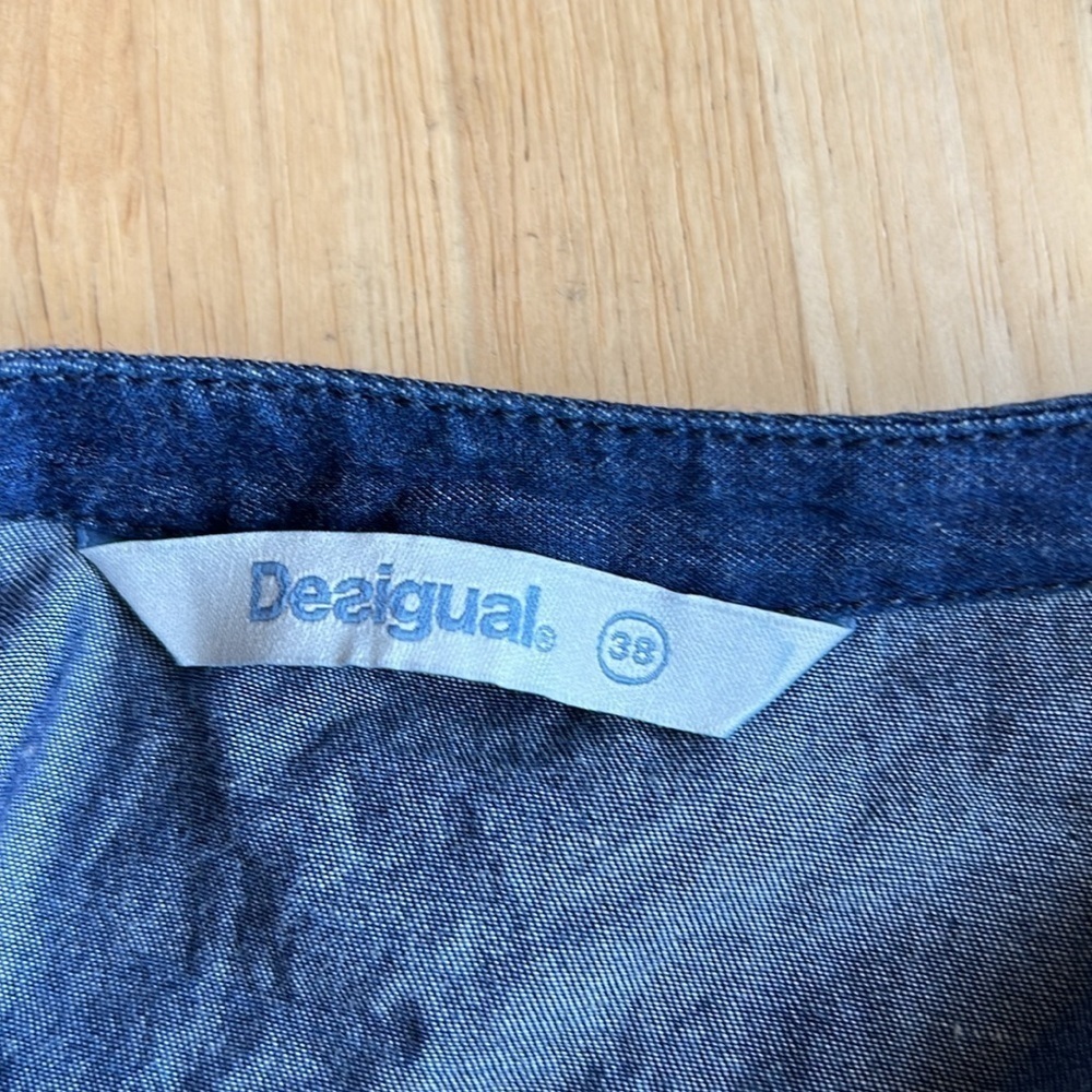 Desigual Denim Embroidered Dress - Picture 9 of 10